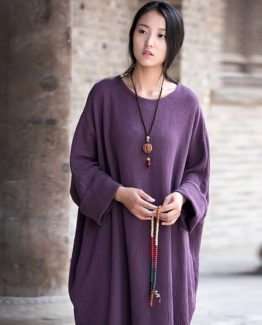 Vestido Budista Zen para Mujer Color Violeta