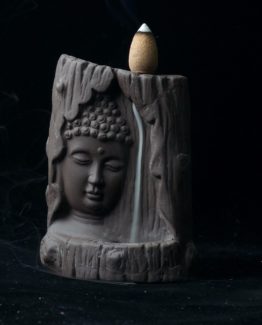 Porta Inciensos con Cara de Buda en Forma de Talla