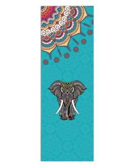 Cubre Esterillas de Yoga y Pilates con Dibujo de Mandala y Elefante