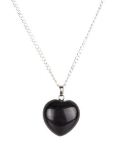 Sentez-vous l'amour de votre partenaire et connaissances avec Obsidienne pendentif coeur