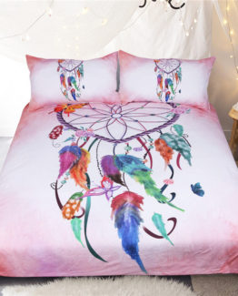 Dormindo pacificamente e descansar com este conjunto de cama com Dreamcatcher